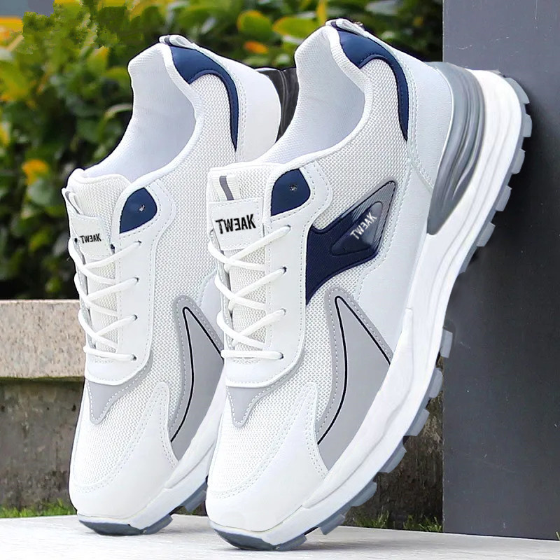 Badminton Shoes - รองเท้าผ้าใบผู้ชายแฟชั่น รองเท้าตาข่ายแบบผูกเชือก รองเท้าลำลองใส่สบาย พื้นรองเท้านุ่ม รองเท้าวิ่งกลางแจ้ง รองเท้าพื้นหนา